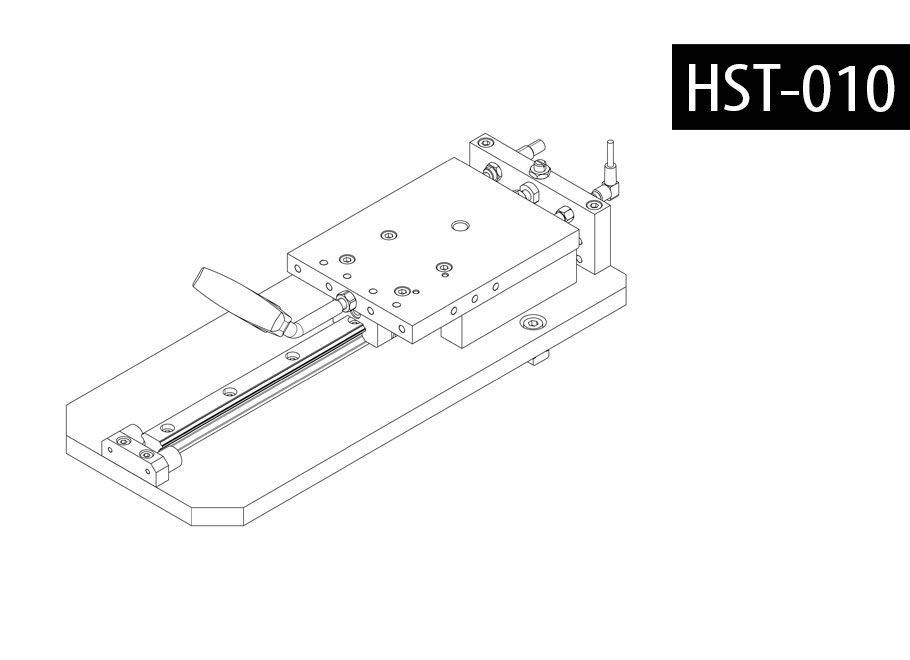 BalTec 手动滑动工作台图形图像，带启动器，适用于从 151 到 231R 的所有机器类型