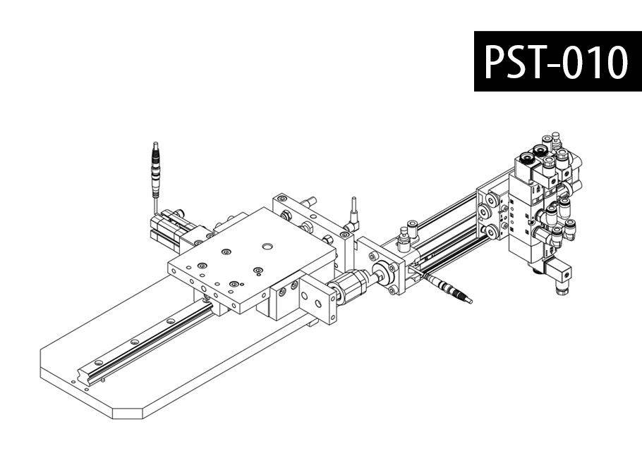 BalTec 带启动器的气动滑动台 PST 10 的图像，适用于从 151 到 281 的所有机器类型