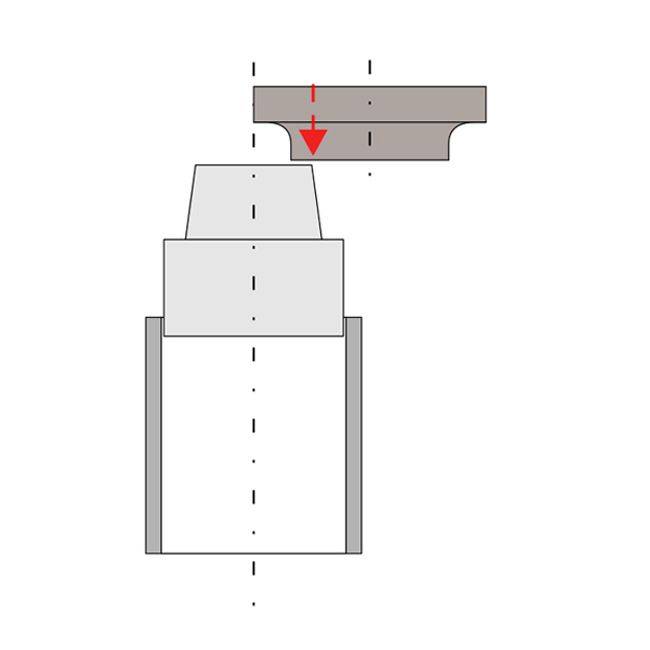 BalTec图形，用于插入工件的铰接辊成型